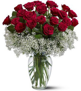 Delux 18 Red Roses Handtied Bouquet